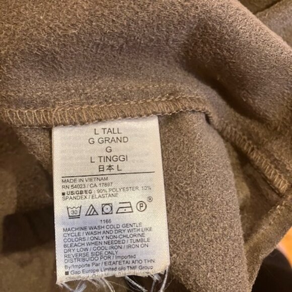 GAP Vegan Suede Perfect Shirt, Tall Large - Picture 4 of 4